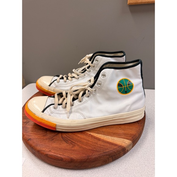 Converse Chuck‎ Taylor All Star 70 Rayguns High Top Sneakers Mens White Orange - Picture 3 of 14